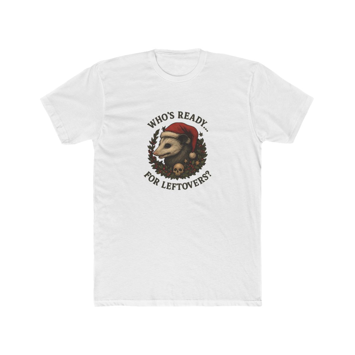 Possum Santa Skull Leftovers Funny T-Shirt - Official t-shirts merchandise