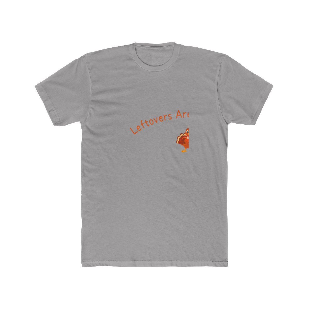Black T Shirt with the text "Leftovers Are For Quitters" and a cartoon turkey holding a drumstick - Official t-shirts merchandise